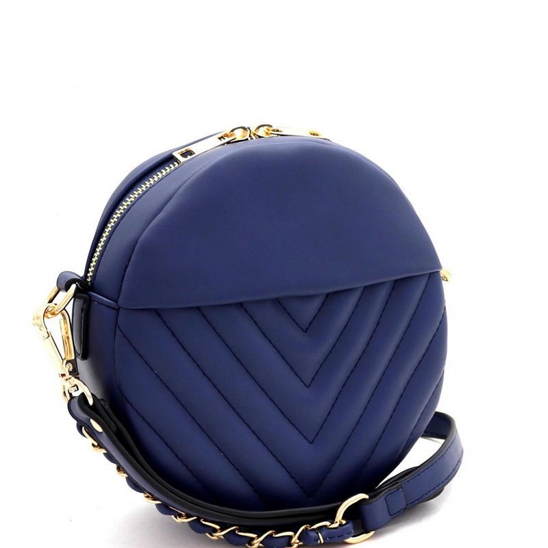 chevron quilted medium crossbody bag with tassel accent
